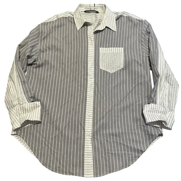 NWT Zara• Women’s oversized great & white striped button down size medium - Picture 3 of 10